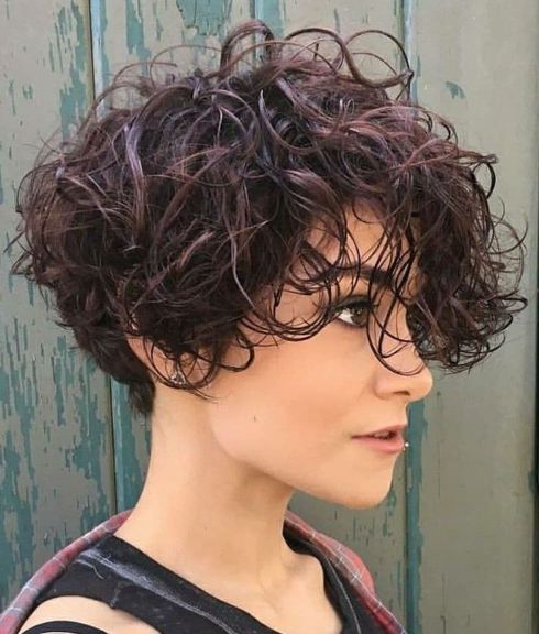 Voluminous curly pixie haircut 2023