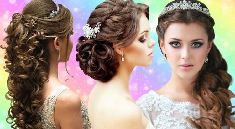 Long and bun hair styles for bridal