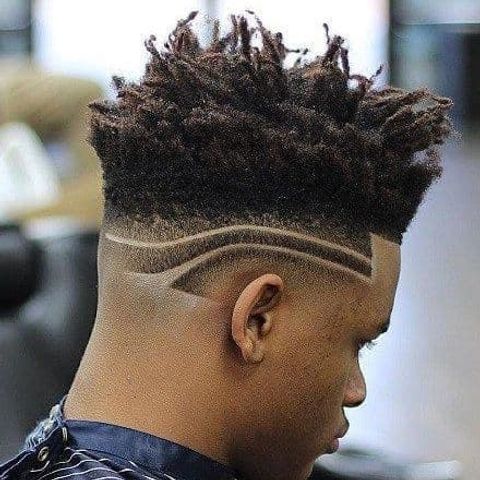 Line short haircut dreadlock hairstyles for men 2021-2022