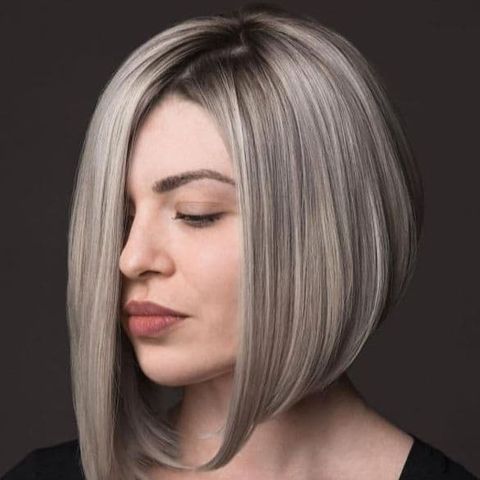 Balayage asymmetrical long bob haircut for women in 2021-2022