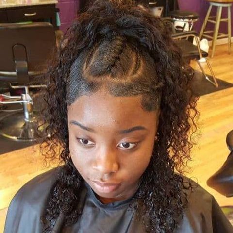 Triple braids high ponytail for black women in 2021-2022