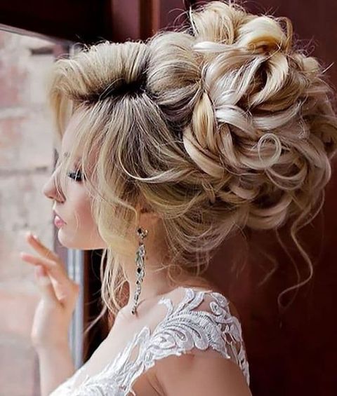 Updo wedding hairstyle for long hair in 2021-2022