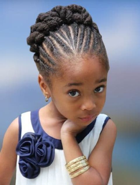 Bun braids for black kids