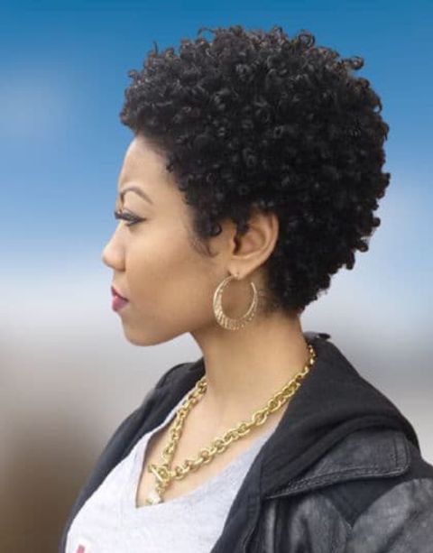Curly short hair for black women
