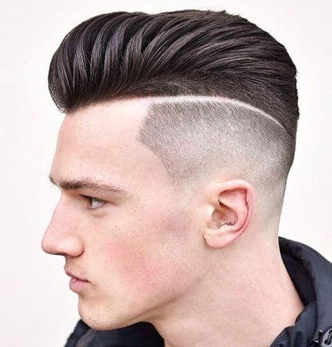 skin fade pompadour haircuts for men 2021-2022