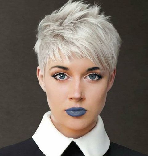 Spiky pixie haircut with bangs for women 2021-2022