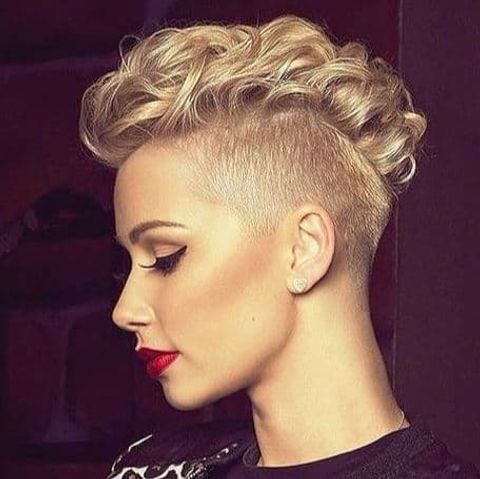 Curly Short Mohawk Hairstyle 2021-2022