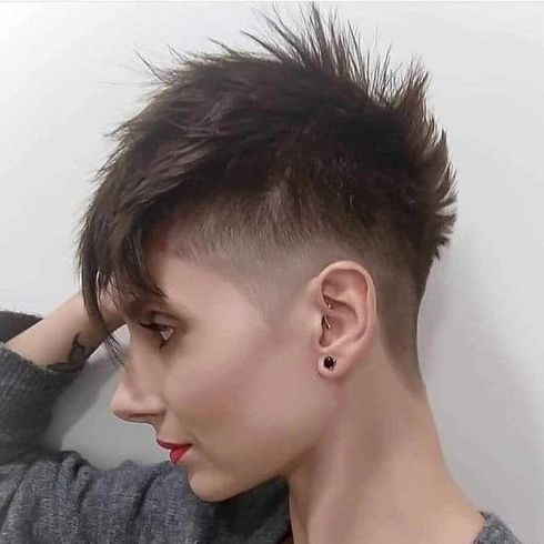 Spiky pixie with undercut