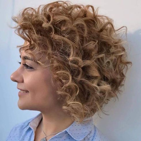 Bob haircuts for curly hair 2022-2023