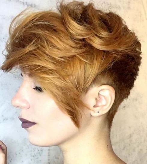 Asymmetrical pixie haircut