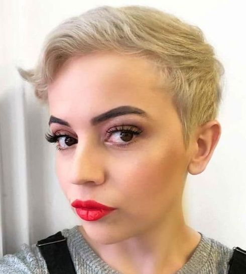 Blonde pixie hair for ladies