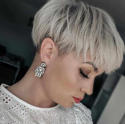 balayage layered short pixie