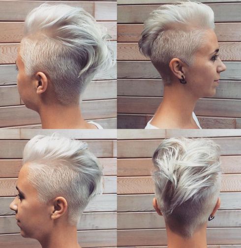 blonde undercut haircut for thin hair