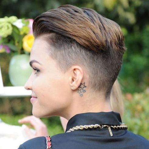 ombre short undercut haircut 2023