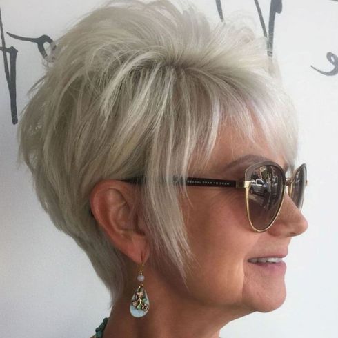 Fine hair short bob over 50