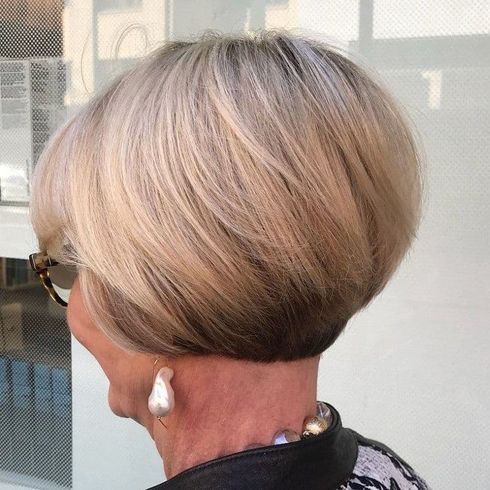 Over 60 short bob cut