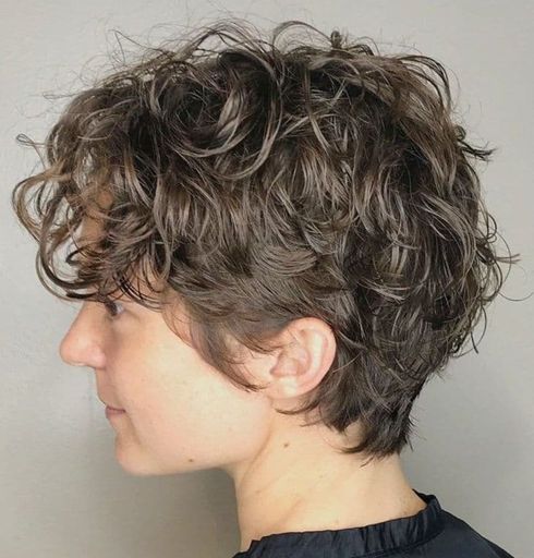 Cool curly pixie haircut 2023