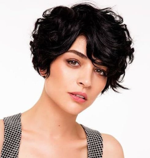 Latest curly pixie haircut 2023