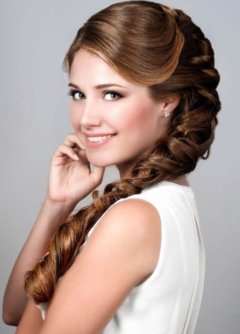 High ponytail braids long hair for round face 2023-2024