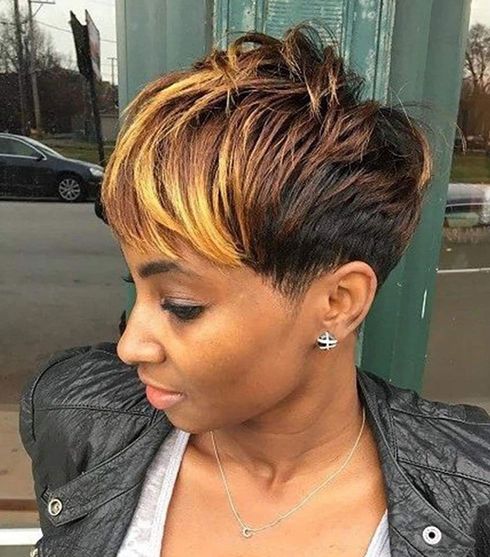 Balayage layered pixie 2023-2024