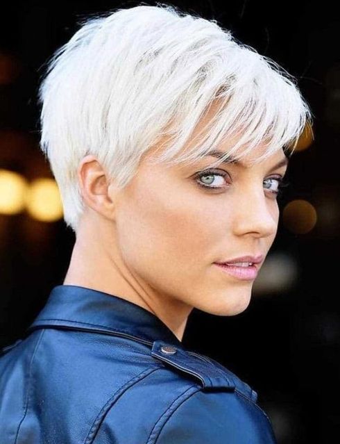 Platinum pixie hair for women 2023-2024