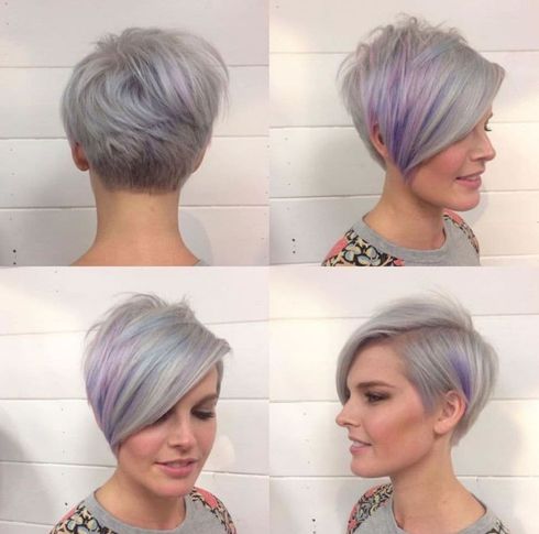 Asymmetrical short hairstyle for 2023-2024