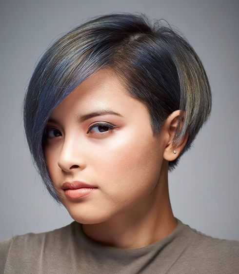 Blue balayage short hair for 2023-2024