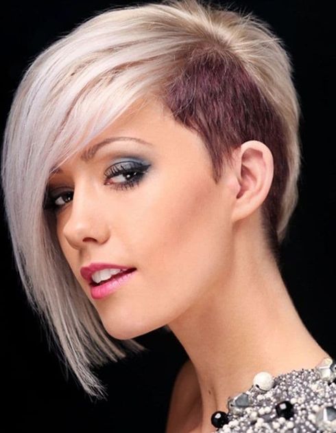 Undercut asymmetrical short hair for 2023-2024