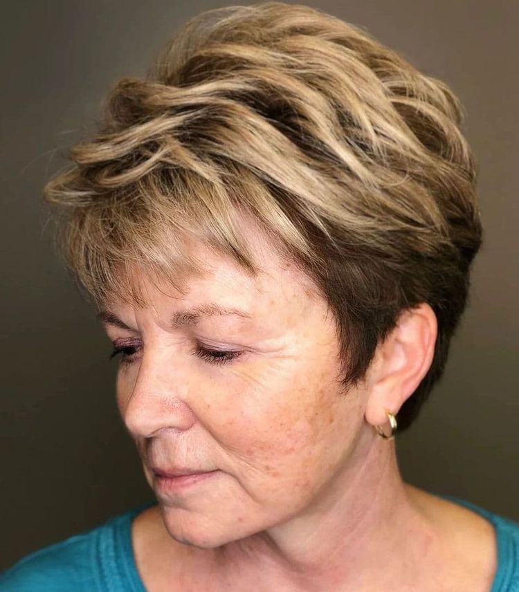 Layered pixie cut