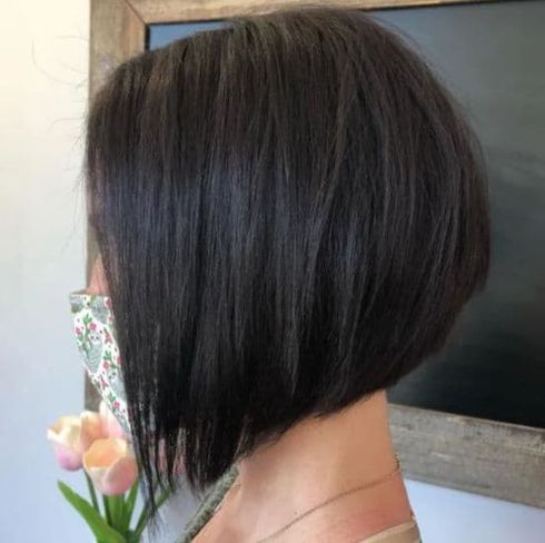 Angled Inverted Short Bob