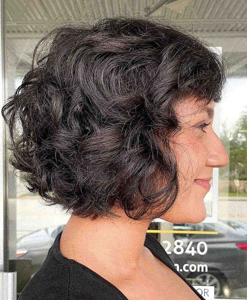 What should I consider before getting a curly short bob?