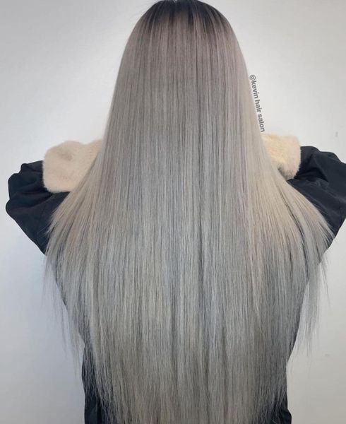 Stunning Dark Ash Blonde on Straight Hair