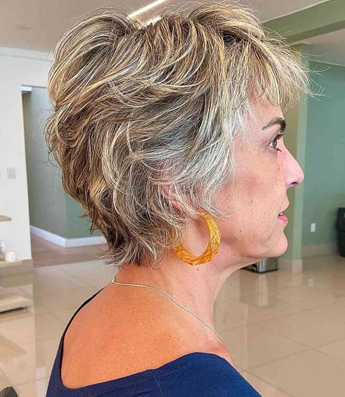 Dirty Blonde Balayage on a Pixie