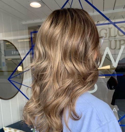 Ash Blonde Balayage on Caramel Hair