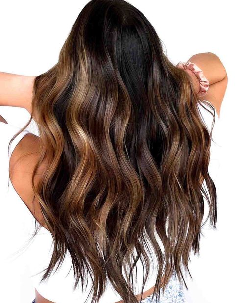Brown Hair with Subtle Caramel Highlights