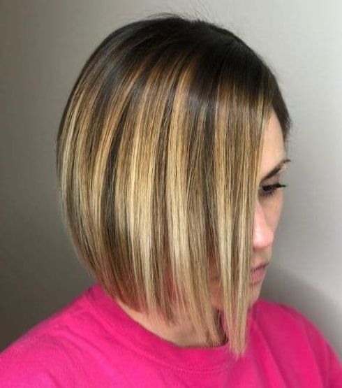 Creamy Caramel Highlights on Short Hair