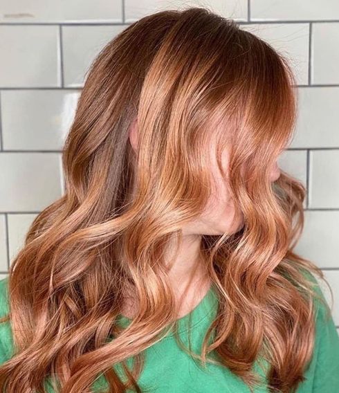 Rose Gold and Caramel Highlights