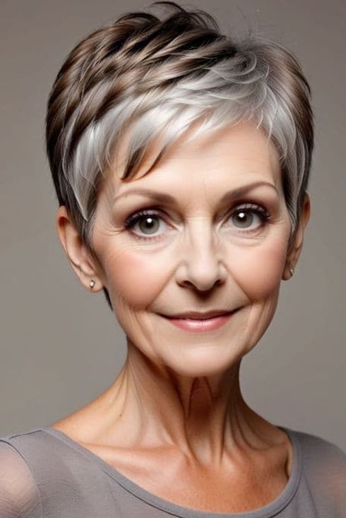 How can short haircuts benefit women in their sixties?