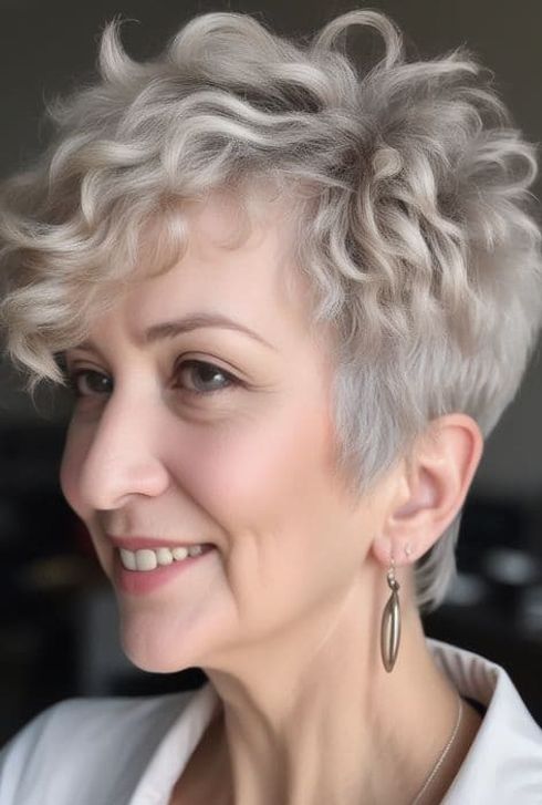 How do short haircuts contribute to enhancing confidence and self-expression among older women?