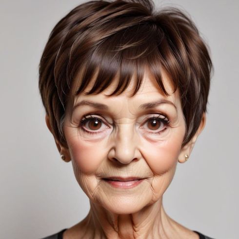 What cultural perceptions exist around short haircuts for women over 60?