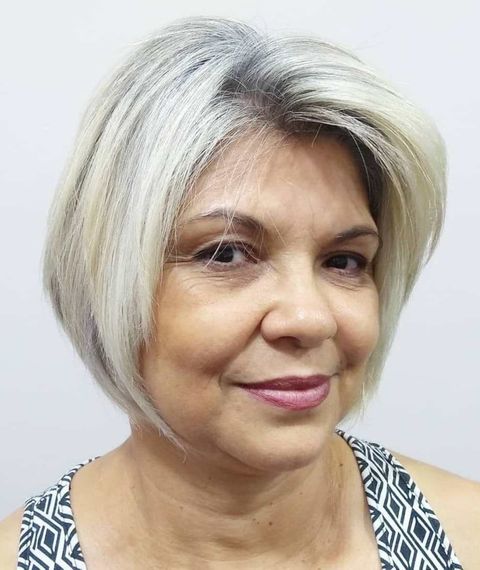 Chin-length bob haircut