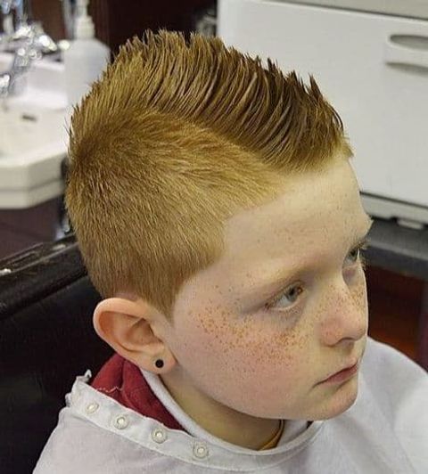 Cool Fauxhawk Boy`s Haircut