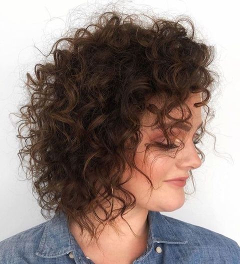 Curly bob haircut