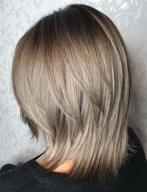 Layered cut for straight hair