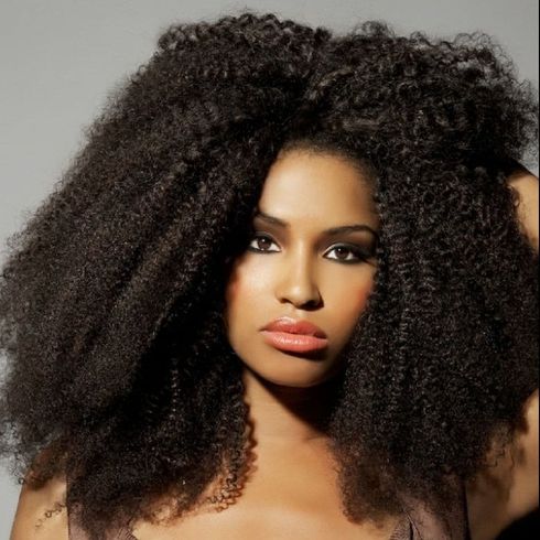 Crimped medium length hair for black women