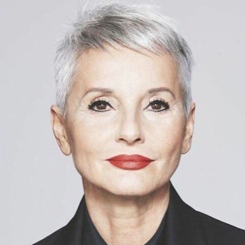 Grey pixie cut over 60