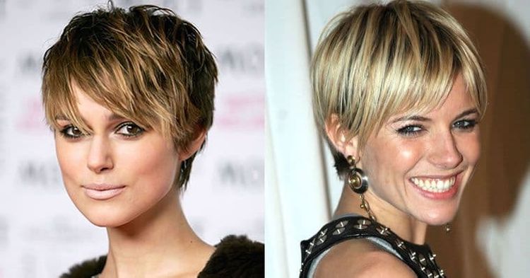 Keira Knightley and Sienna Miller's short pixie hairstyles