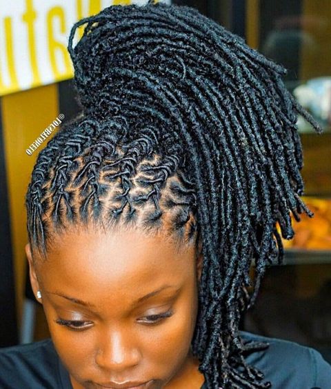 High ponytail dreadlock style for women in 2021-2022