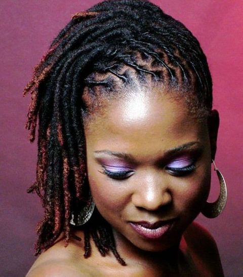 Micro braids side dreadlock for women in 2021-2022