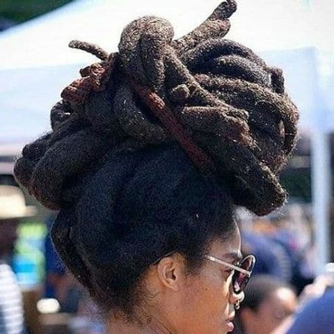 Voluminous bun dreadlock for women in 2021-2022